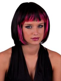 Wig-Short-Hot Pnk/Blk