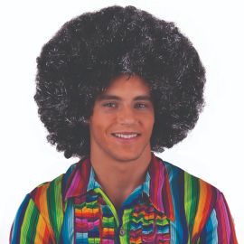 Wig-Disco Big Afro-Blk w/Slv
