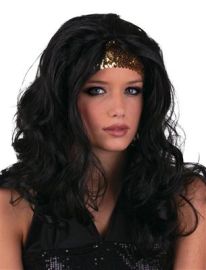 Wig-Disco-Blk w/Gld