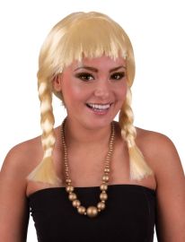 Wig-Short-Pig Tails-Blonde