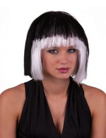 Wig-Short-Blk/Wht