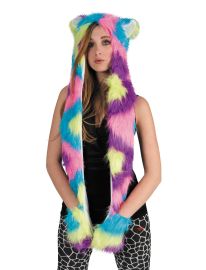 Plush Hat w/Ears-Long Scarf