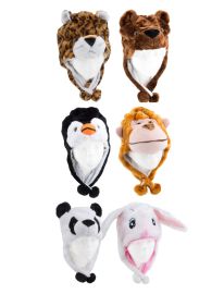 Hat-Plush Animals-Asst