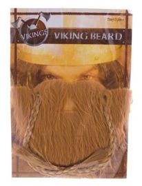 Beard w/Mustache-Braided-Viking
