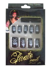Fingernails w/Glue-Pirate-24 Nails