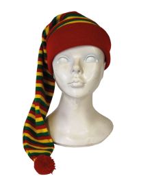 Hat-Clown Stocking Cap-R/Y/G
