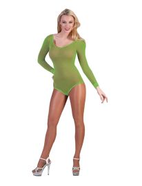Body Suit-Fishnet-Neon-Grn