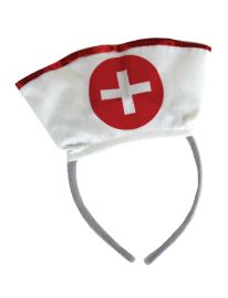 Nurse Headband-Wht/Red