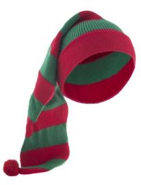 Sleeping Cap-Red/Grn Stripes