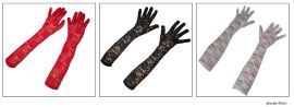 Long Gloves-Lace-White