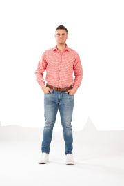 Lux Shirt Red/White-Size Small