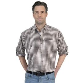 Luxe Shirt Brown/White-Size Medium