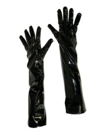 Gloves-Patent-Long-Blk-19.7"