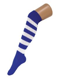 Socks-Striped-Royal Blue/Wht-23.6"