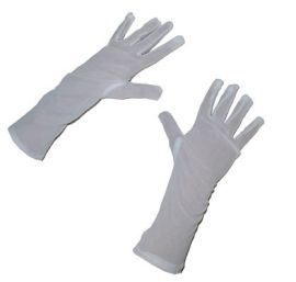 Gloves-Mid Arm-White-13"