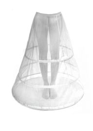 Long White Hoop Skirt-Adult-39.4"