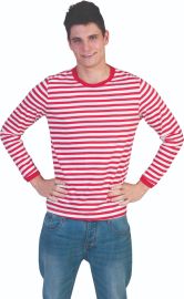 Striped Shirt Red/White-Size Medium