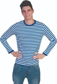 Striped Shirt Blue/White-Size Large