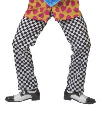 Pants-Checkered-Black/White-Size Large