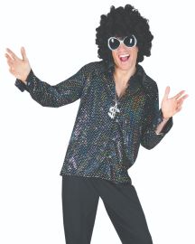 Boogie Night Shirt Black-Size Small