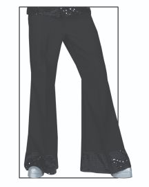 Disco Pants-Black-M-Size Small