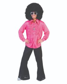 Saturday Night Shirt-Pink-Size Medium