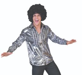 Saturday Night Shirt-Silver-Size Medium