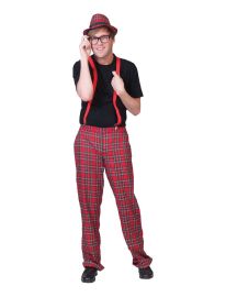 Red Checkered Pants-Size Large