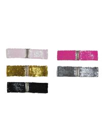 Belt-Sequin-Elastic-Wht