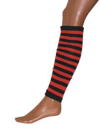Legwarmers-Striped-Red/Blk