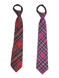 Plaid Tie-Pink