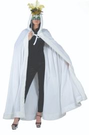 White Cape with Hood-One Size