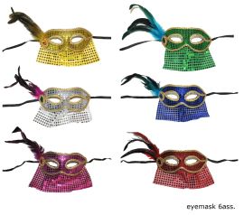 Mask-Sequin/Jewel/Feather/Veil-Asst
