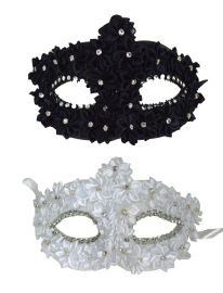 Mask-Fabric Flower & Jewel-Asst