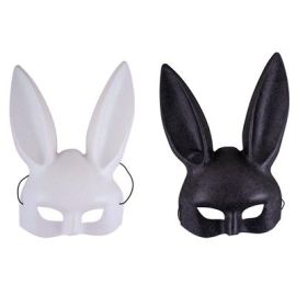 Glitter Mask w/Ears-Blk
