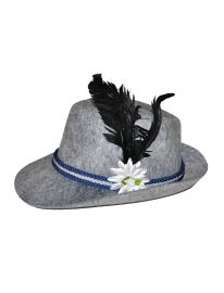 Hat-Alpine-Gray w/Feather-Felt  