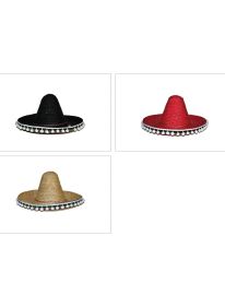 Sombrero w/Poms-Child-9.8"-Blk