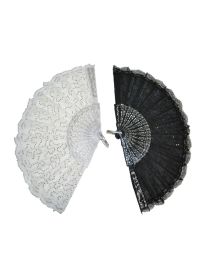 Fan-Black Lace-9"
