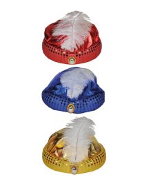 Hat-Arabian-Sequin/Jewel/Feather-Ylw