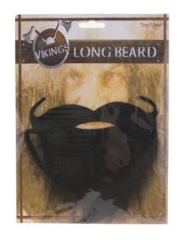 Beard w/Mustache-Viking-Blk