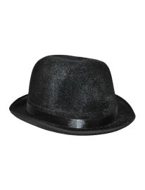 Hat-Faux Velvet-Blk
