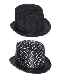 Hat-Top-Sequin-Blk/Slv-Asst