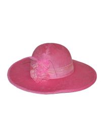 Hat-Plantation Party-Faux Velvet-Pnk