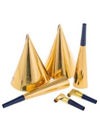 Party Box for Two-Hat/Horn/Blowout-Gold