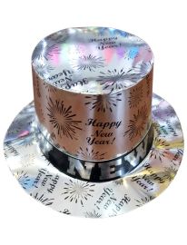 Happy New Year Hat - Silver 
