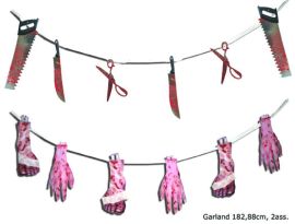 Décor-Garland-Paper-Limbs-72"x11.8"-Asst