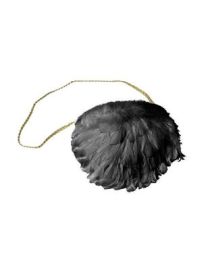 Purse-Feathers-Blk-8"x12"