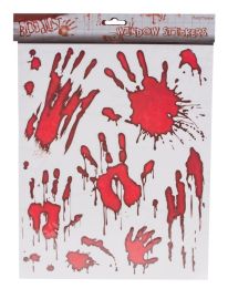 Décor-Window Cling-Bloody Hands-12"x15.8"