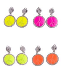 Earrings-Clip On-Peace-Neon-Asst
