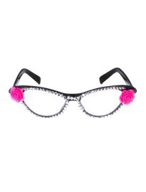 Cat Eye Glasses w/Flowers